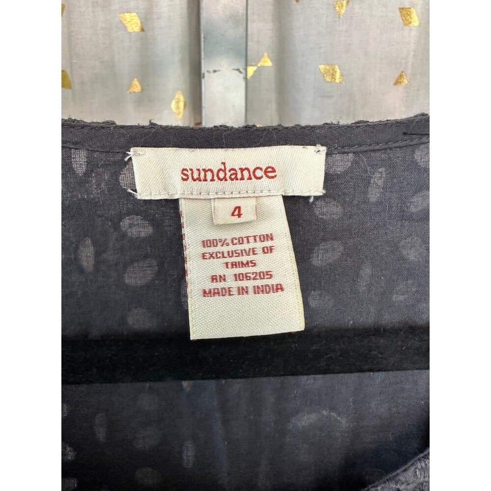 Sundance Women's 100% Cotton Bohemian Embroidered Eyelet Lace River Dress 4 - Picture 4 of 5